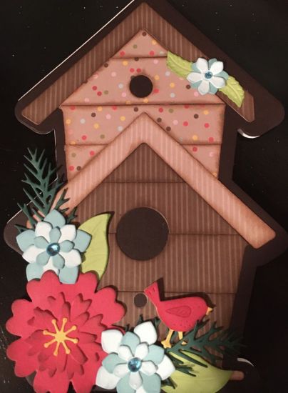 Birdhouse with flowers
