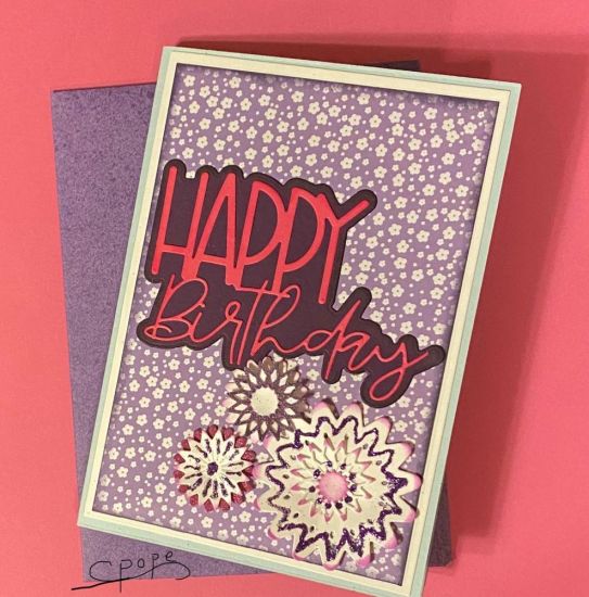 Card #3  Happy Birthday
Keywords: Double Duty Dies Class
