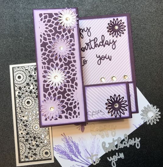 Inside border panel flower
Keywords: Double z card