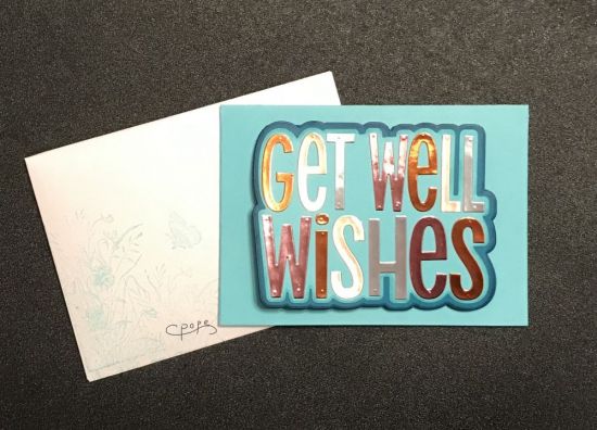 Get well wishes fold it A2 on 5 by 7 card base
Keywords: Get Well Wishes Fold it