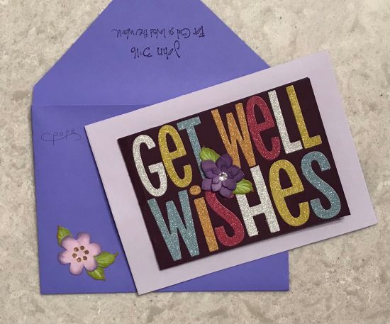 Front of get Well Wishes 
Keywords: Get Well Wishes fold it