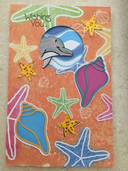 dolphin Birthday card front
Keywords: dolpin