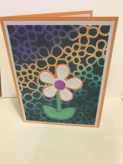 Flower Power card
Keywords: Dies stencil