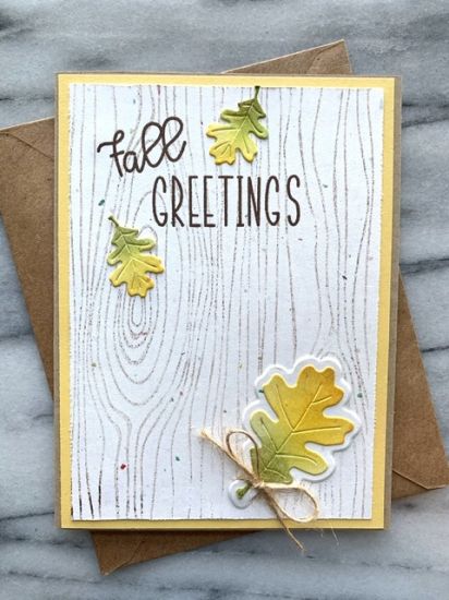 Fall Greetings 
Keywords: Woodgrain2stamp