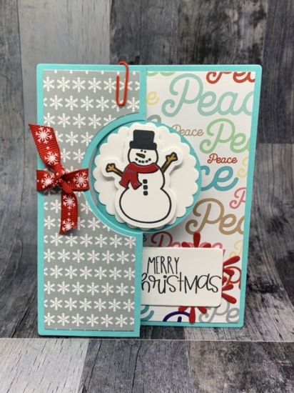 Snowman on circle flip-it
