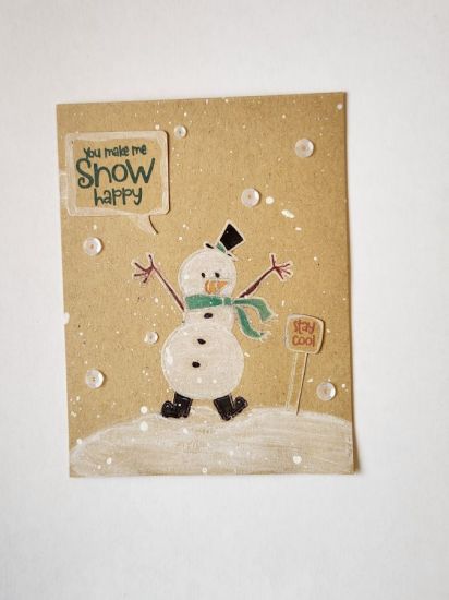 Snow Happy, 2nd card
He is still happy! 
Keywords: snowmen2stamp snowyscene2stamp