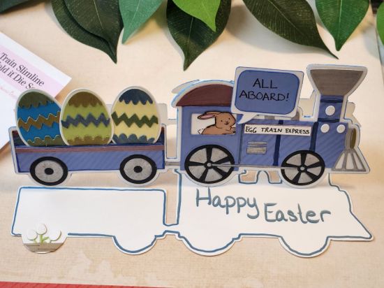 Easter Train
Mr. Bunny is taking the train to help deliver his egg goodies. All Aboard! 
Keywords: Train fold-it gardenbunny eggs