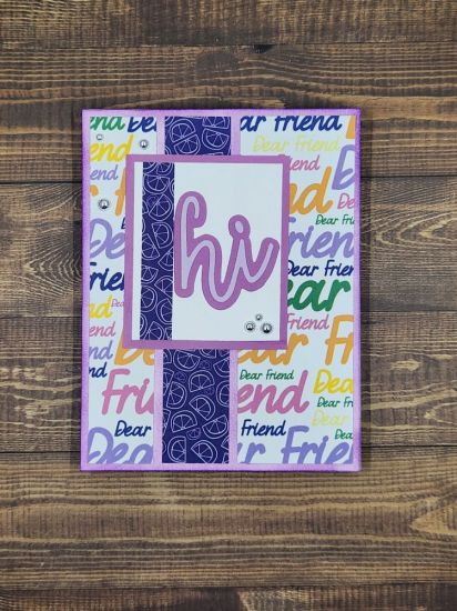 Hi card
Paper from the April 2023 Card Kit, Dear Friend Collection. The die cut is from the tshirt2stamp dies
Keywords: April 2023 Kit Club Hi tshirt2stamp dies