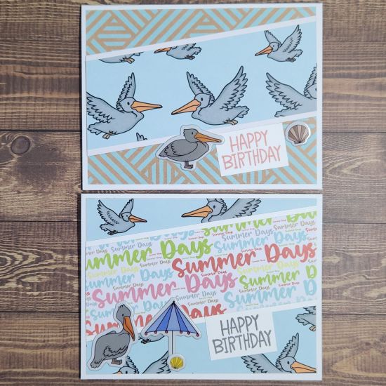 Summer Days Birthdays
I used the August 2023 SheelLoad by Crafty Al for the layout idea along with TSOL Summer Days card kit to make a couple of birthday cards.
Keywords: Summer Days