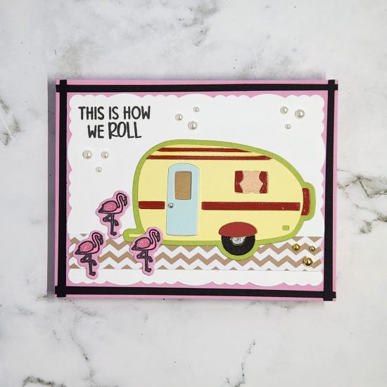 This is How We Roll
I used the camper2stamp stamp and die set to make this FUNN card for Craft Roulette in July 2023. Also used the Deckle Edged Rectangle shapes and TSOL papers
Keywords: camper2stamp deckle edged shapes