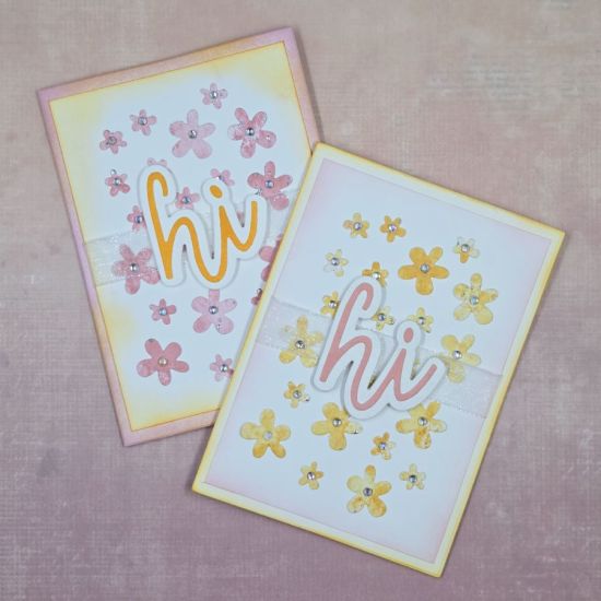 hi
Cards using the Mini A1 Flower & Vine Card Base Die Set and the Hi sentiment dies from the tshirt2stamp die set.
Keywords: Mini A1 Flower & Vine Card Base Die Set tshirt2stamp die set