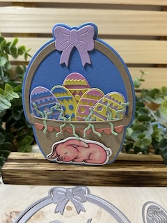 Keywords: garden bunny egg easter basket bow