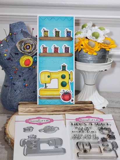 Keywords: stitches2stamp die set, slimline card die set