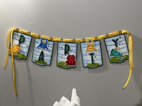 Keywords: frog party elegant banner BannerDies