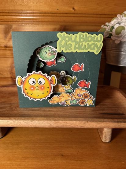 Keywords: puffer, under the sea shadow box