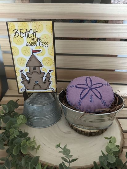 Keywords: sand dollar beach summer stencil background felt