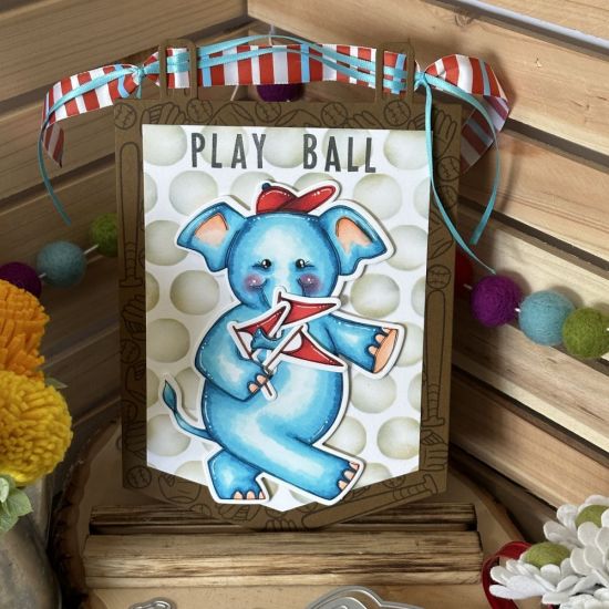 Keywords: baseball elephant flags bannerDies stencil