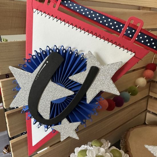 Keywords: patriotic banner stars big alpha BannerDies
