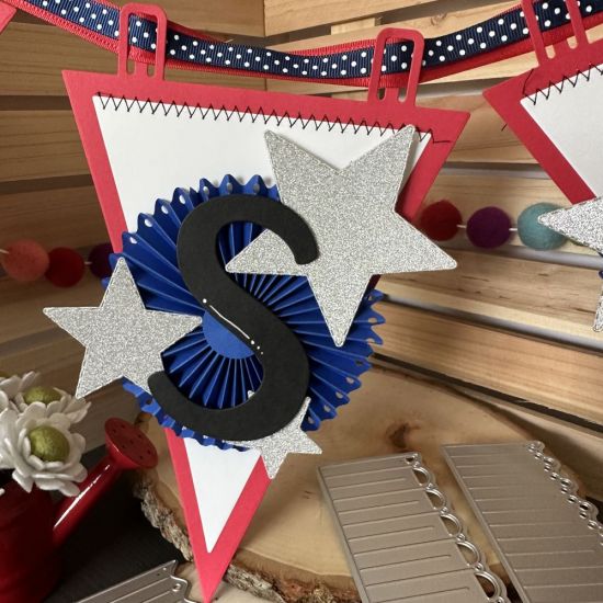 Keywords: patriotic banner stars big alpha BannerDies