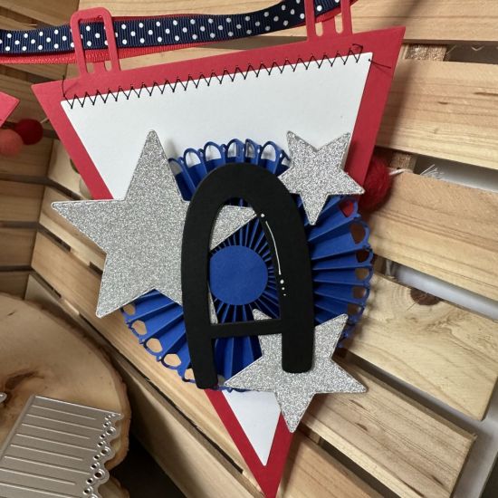 Keywords: patriotic banner stars big alpha BannerDies