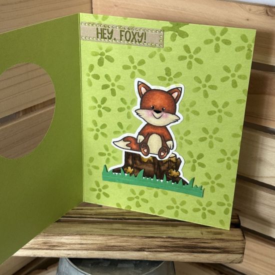 Keywords: fox stencil wood background