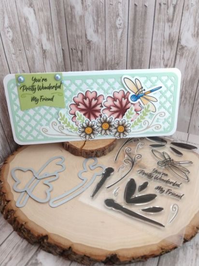 Keywords: dragonfly slimline flowers