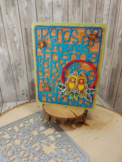 Keywords: friends background die, birds2stamp and die, palette4mirror, flowers2layer