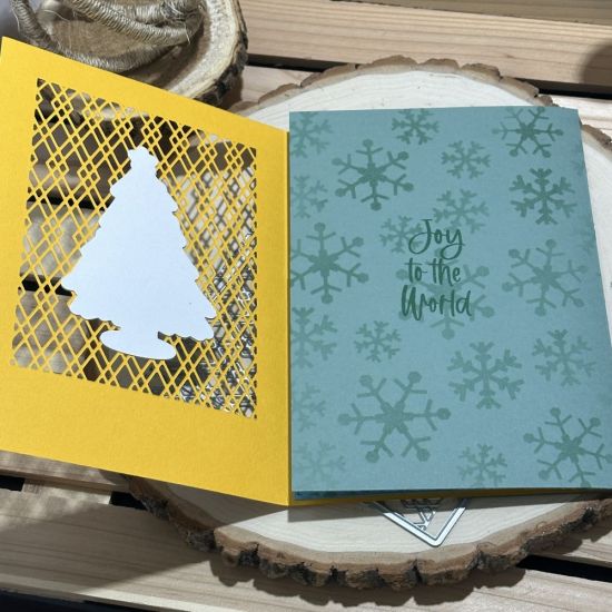 Keywords: double plaid Christmas tree snowflake stencil