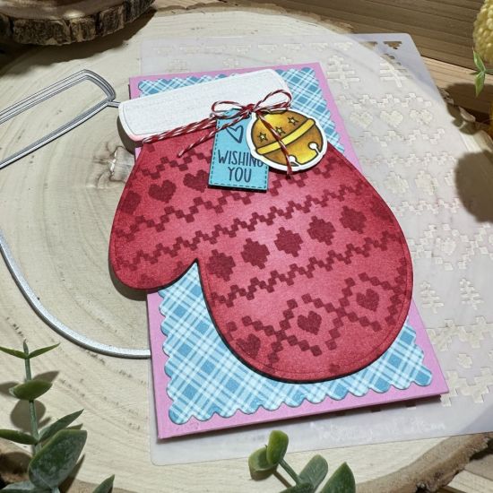 Keywords: mitten mini slimline sweter stencil