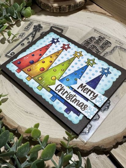 Keywords: merry Christmas tree rainbow