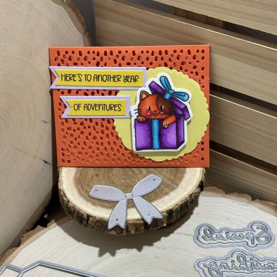 Keywords: birthday gift card envelope cat