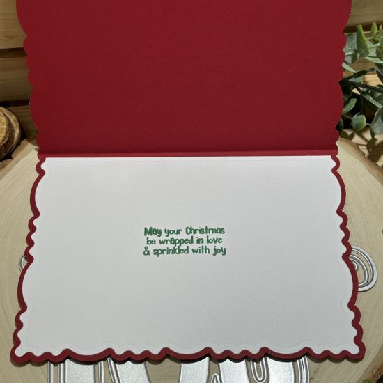 Keywords: jinglebells happy santa candy cane deckle edge