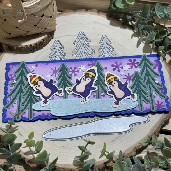 Keywords: skaters winter coloring markers slimline stencil glitter