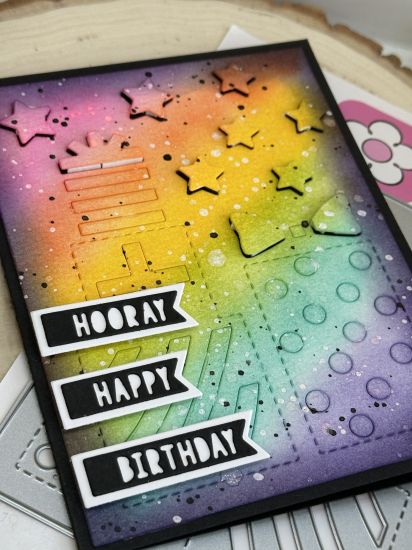 Keywords: Present A2 background birthday inking stars