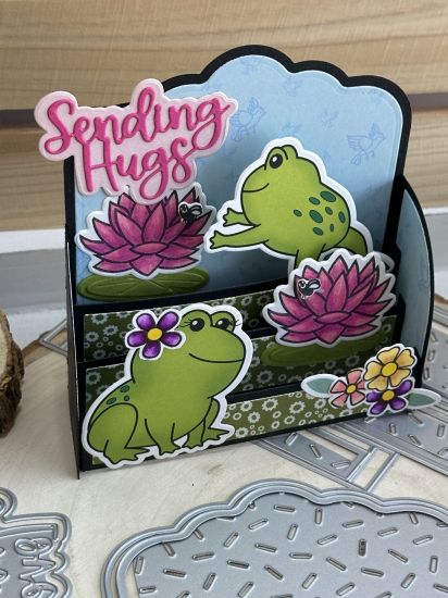 Keywords: stage frog lilies flowers