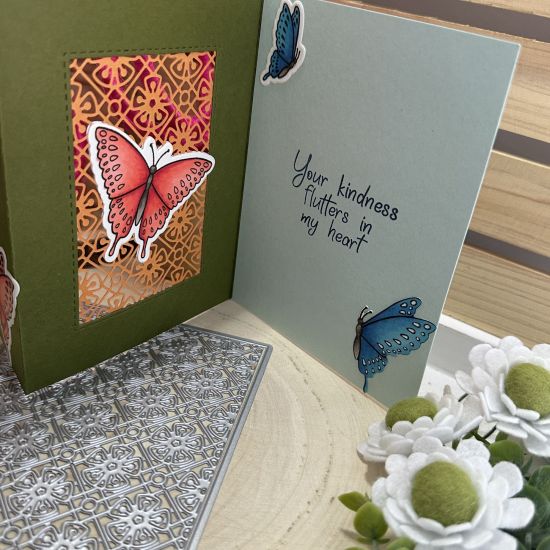 Keywords: new port flower eyelet butterfly double window die
