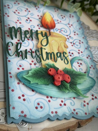Keywords: christmas candle stencil