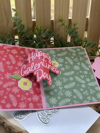 Keywords: happy galentines FlowerFoldOverCard