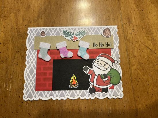 Happy Santa with fireplace
Keywords: Happysanta2stamp, brick stencil, Let it Snow card kit, camper2stamp