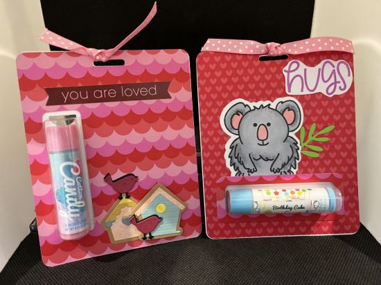 Valentine lip balm gift 
Keywords: Candy holder die koala2stamp birdhouse2stamp die