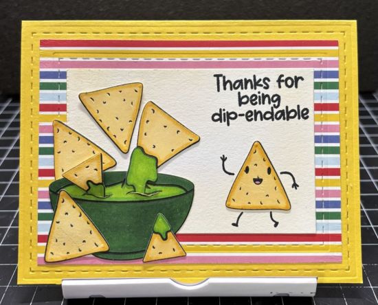 IMG_0774
All TSOL items. 
The Chips Galore Stamp & Die set with the dashed die and paper from the Truck hat card kit.
Keywords: Chips Galore Stamp & Die set