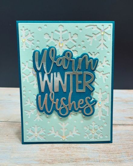 Warm Winter Wishes
Using the snowflake background die. 
