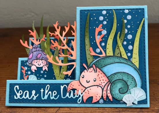 Hermits seas the day
A1 Step up with Hermit crabs 
Keywords: LaughingLobstersClass Seas_the_Day Hermit_Crabs Step-up A1