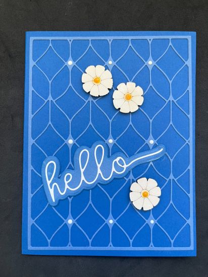 A dreamt you said hello
A simple hello card using the Dream A2 Background die
Keywords: Dream Hello