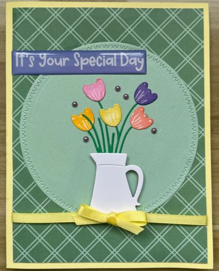 Tulips for you
thoughtful flower set combined with tulips from Z-fold card 
Keywords: tulips pitcher