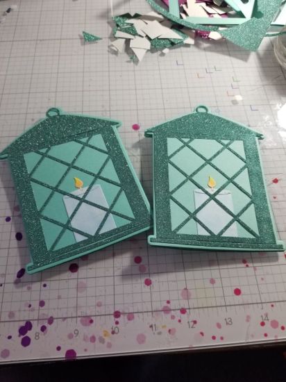 Teal lantern 
