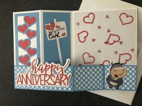 Keywords: Z Fold Anniversary Card Double Z Fold
