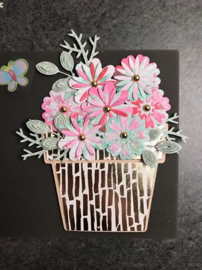 Keywords: Flower Pot Fold-it Card Flowers Arrangement