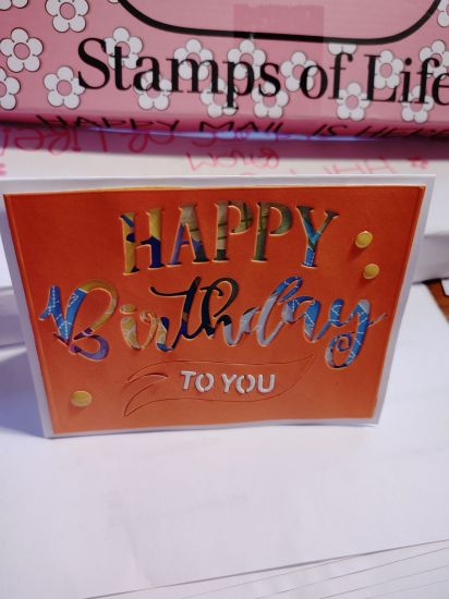 HAPPY BIRTHDAY to you
A fun way to use cardstock scraps.
Keywords: Happy Birthday Card Front