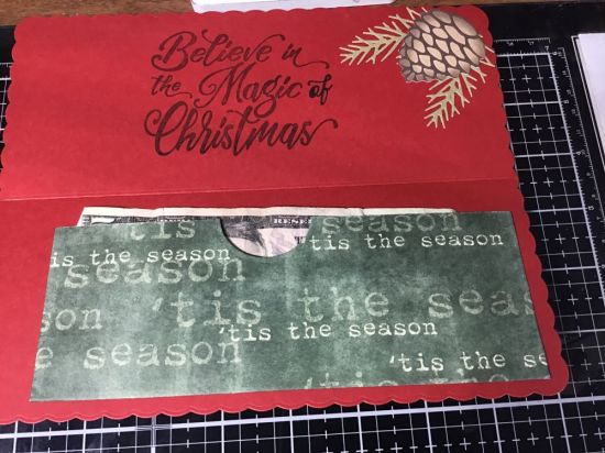 Inside of card 

